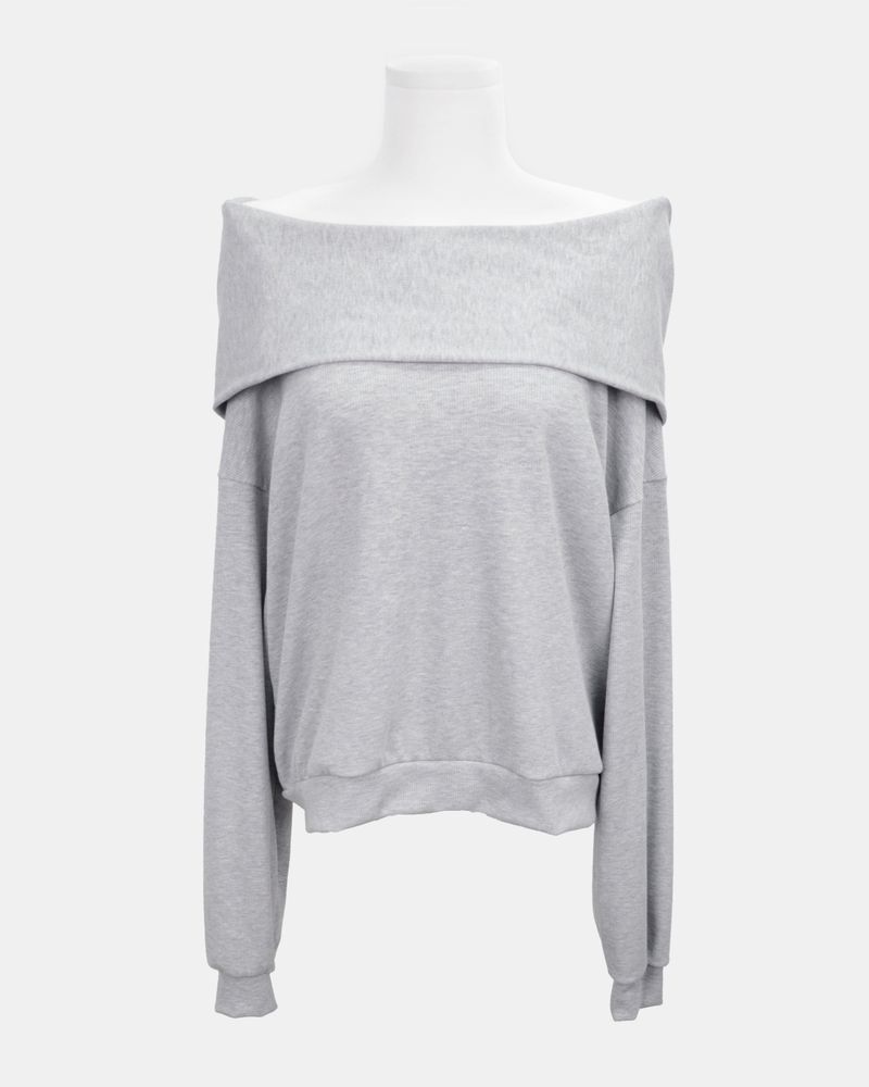 Mora Off-Shoulder Hoodie Sweatshirt