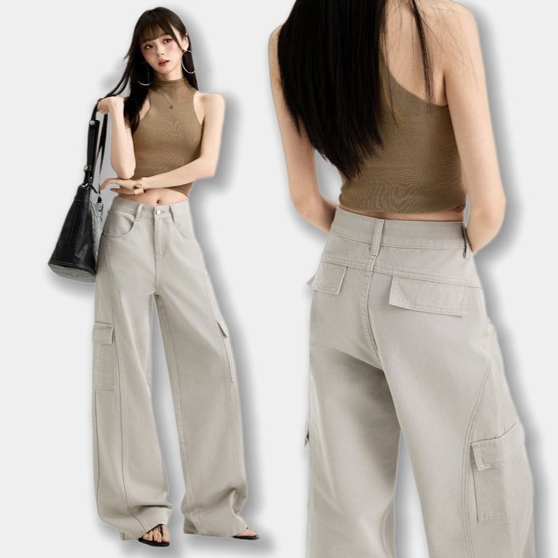 La mode MAQI（ラ モード マキ）の「ゴープコア デコンストラクテッド マルチポケット カーゴ デニム パンツ（パンツ）」