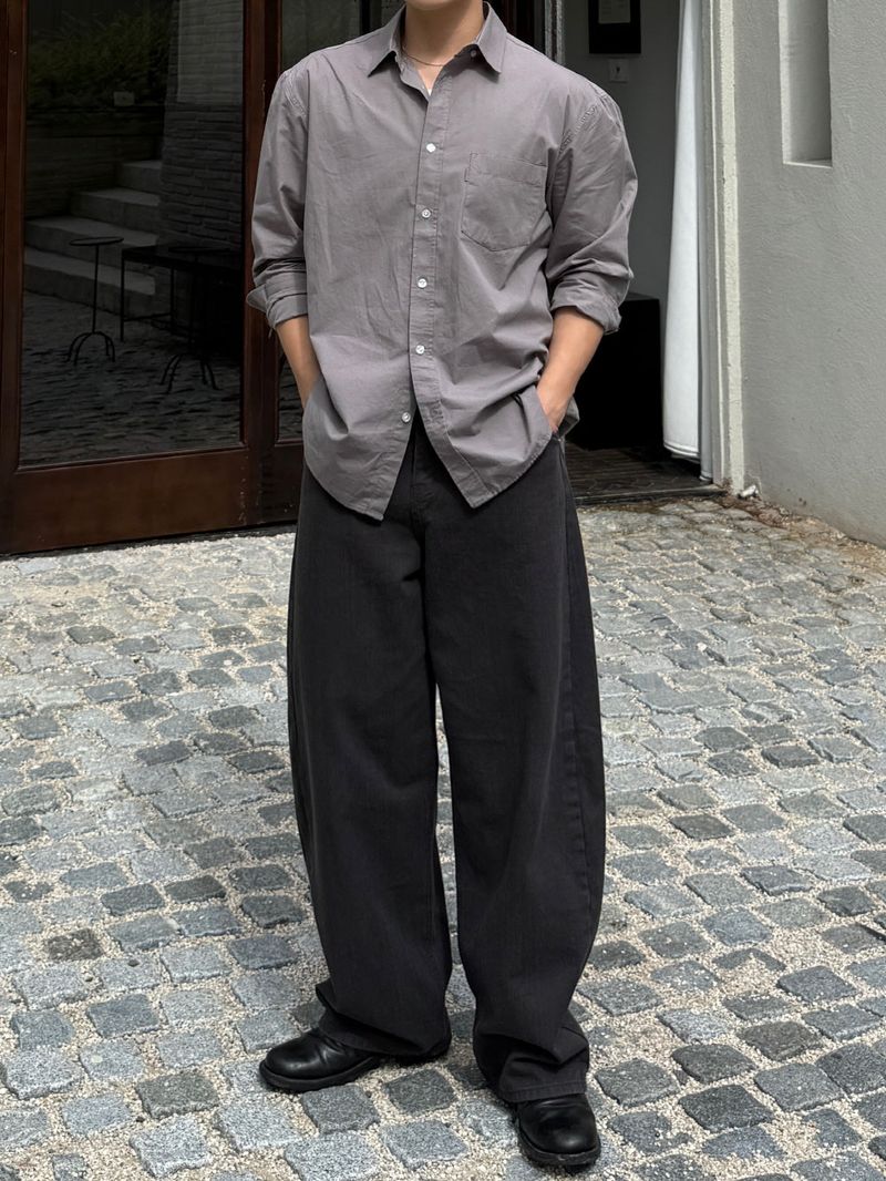 Bio cotton curved pants