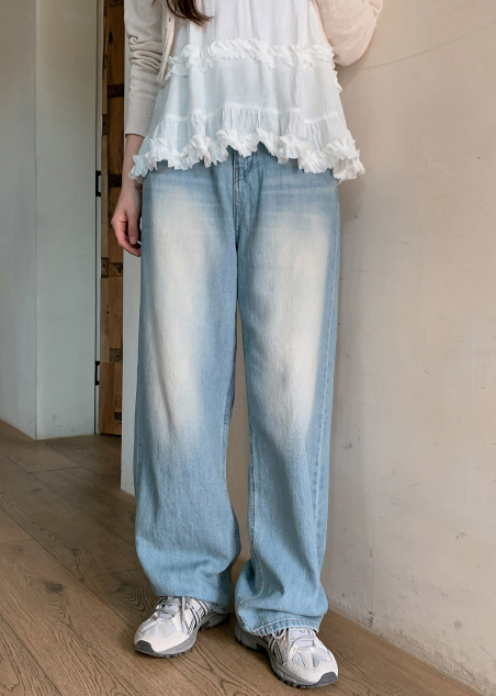 SHOPPERLAND(ショッパーランド)の「MI Washed Denim Wide Pants (2color)(Pants)」