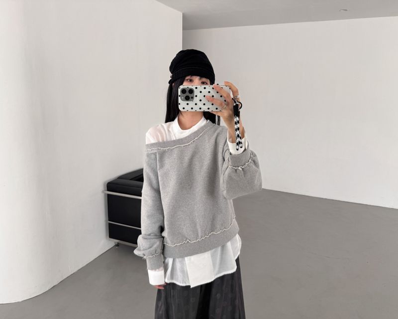 Dot frill skirt