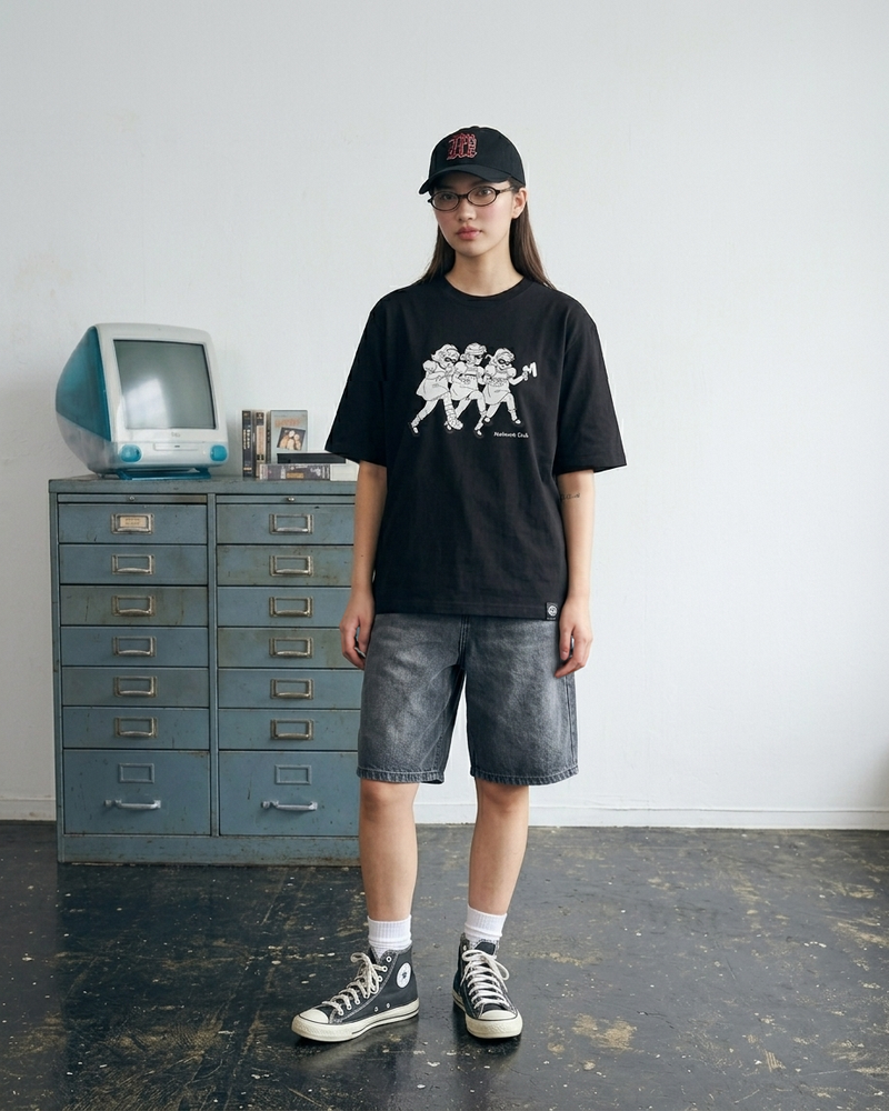 TROUBLE TROUBLE ( GIRL OVERSIZE TEE )