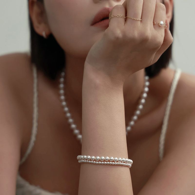3mm pearl bracelet (M size)
