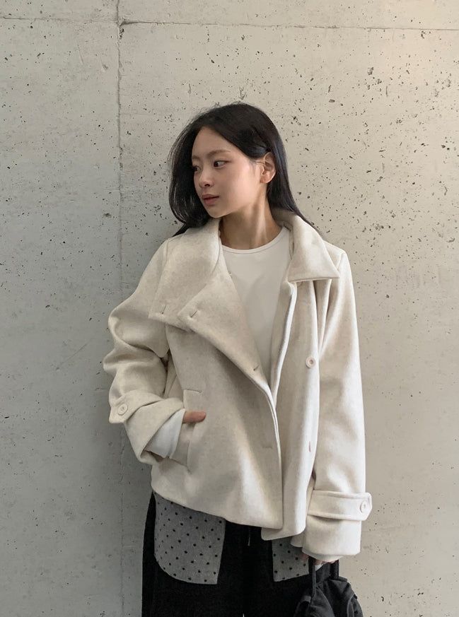 Hanpori Quilted High-Neck Short Coat