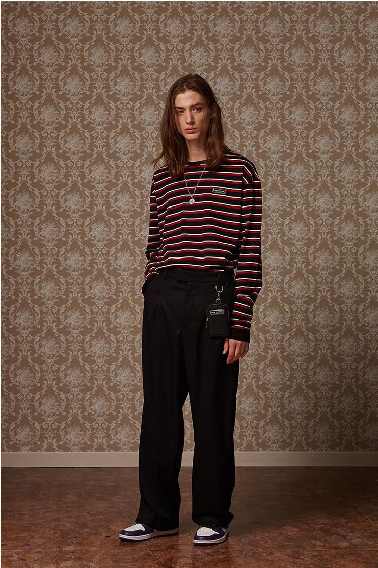 Multi stripe long sleeve T