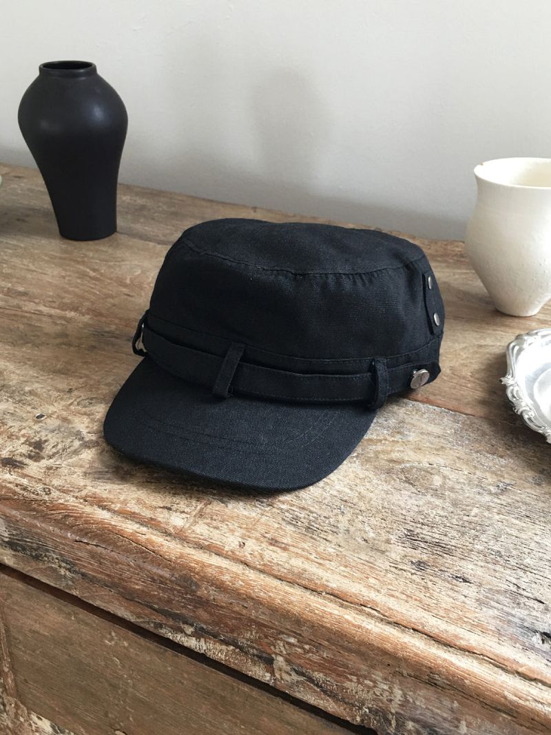 Rivet linen military cap