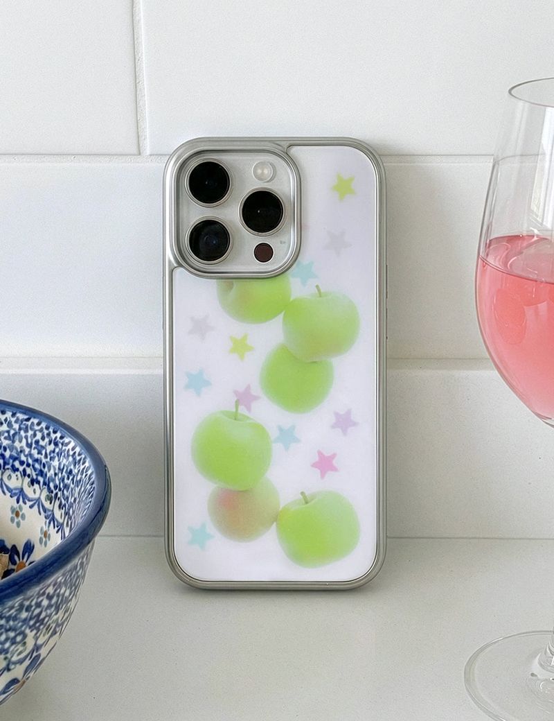ziment(ジメント)の「【MADE】アップル フィズ シルバー バンパー ケース(スマホグッズ/小物)」