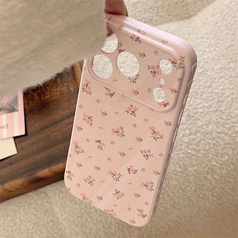 フラワー ドット パターン ソフト iPhone ケース