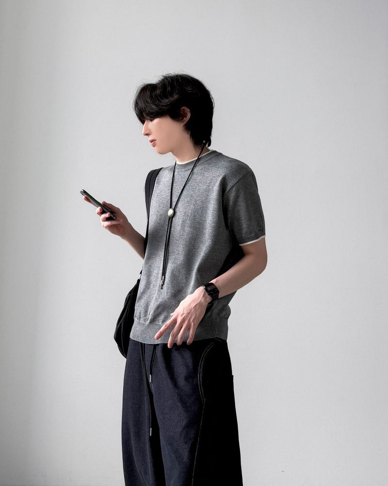Kelly Muscle Fit Half Knit
