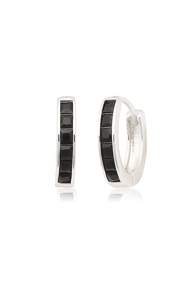 Noir Hoop Earrings