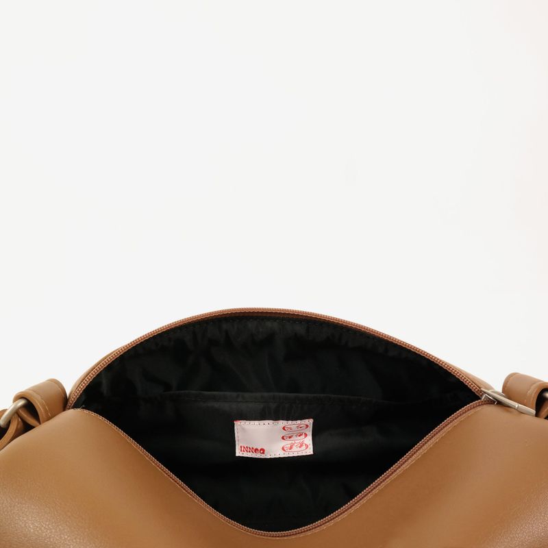 Chunky Buckle Air Bag Letter-Camel