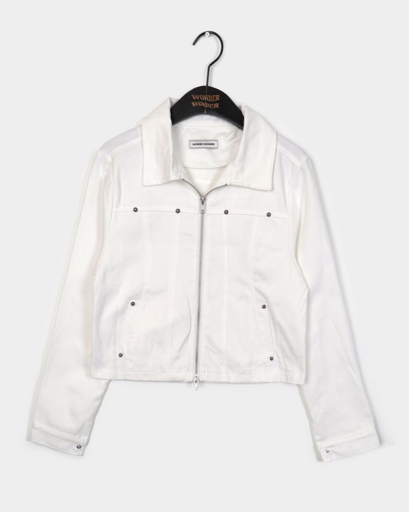 [MADE] Nicho Rivet Stud Collar Two Way Cotton Zip-Up