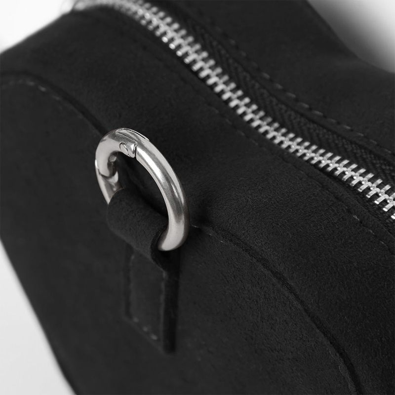 HEART SUEDE MINI BAG (BLACK)
