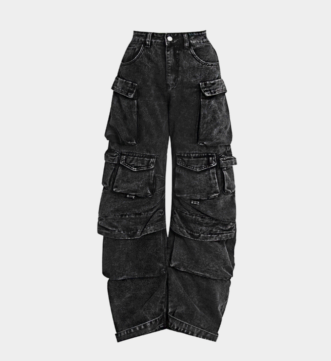Featherlight Longline Cargo Carpenter Wide Denim