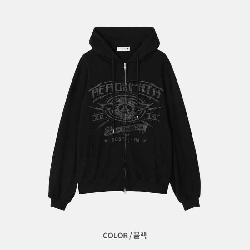 Light Waffle Hood Zip-Up (No.852)
