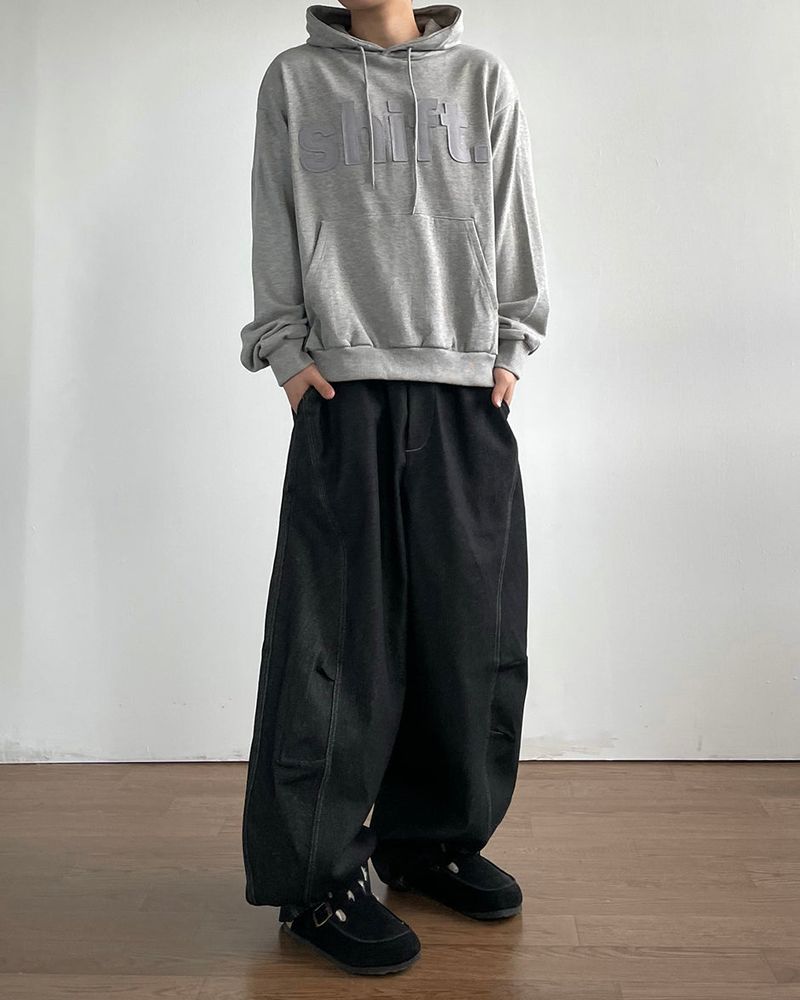 Shift patch embroidery hoodie