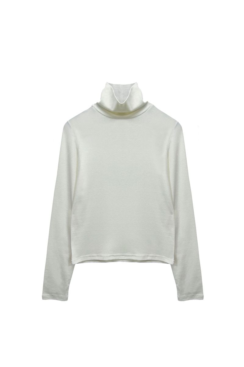 CLASSIC WOOL TURTLENECK TOP / IVORY