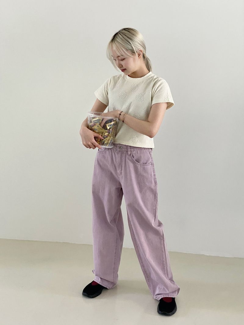 Saffron semi-wide pants