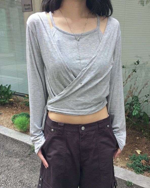 Kiru Layered Wrap Cardigan