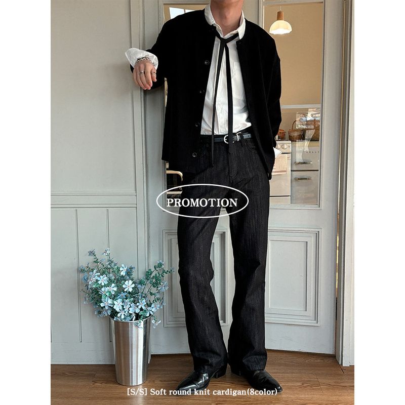  [S/S] Soft round knit cardigan(8color)