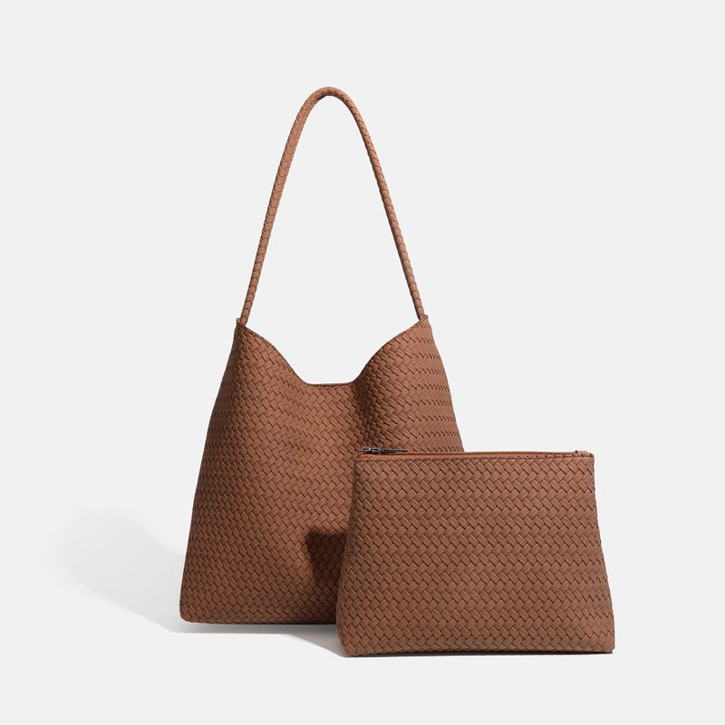 Matte Soft Leather Tote Shoulder Bag