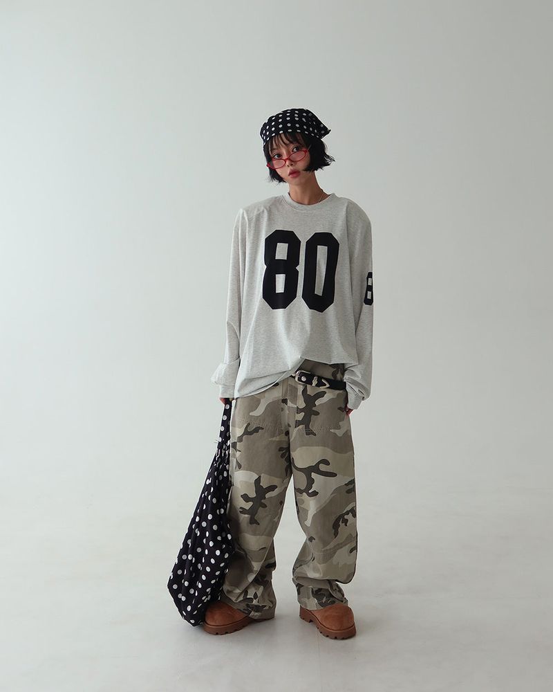 80 Number Oversized Fit Sweatshirt