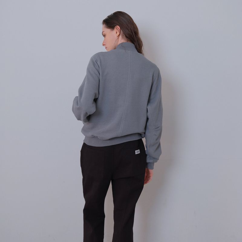 Gray Butterfly Pigment Jersey Zip-up