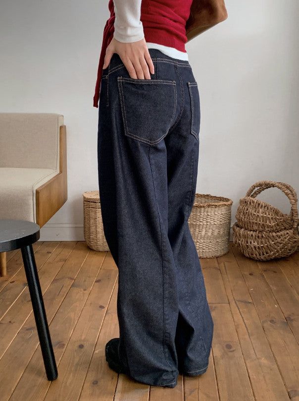 SHOPPERLAND(ショッパーランド)の「Non-Fade Back Line Wide Denim Pants(Pants)」