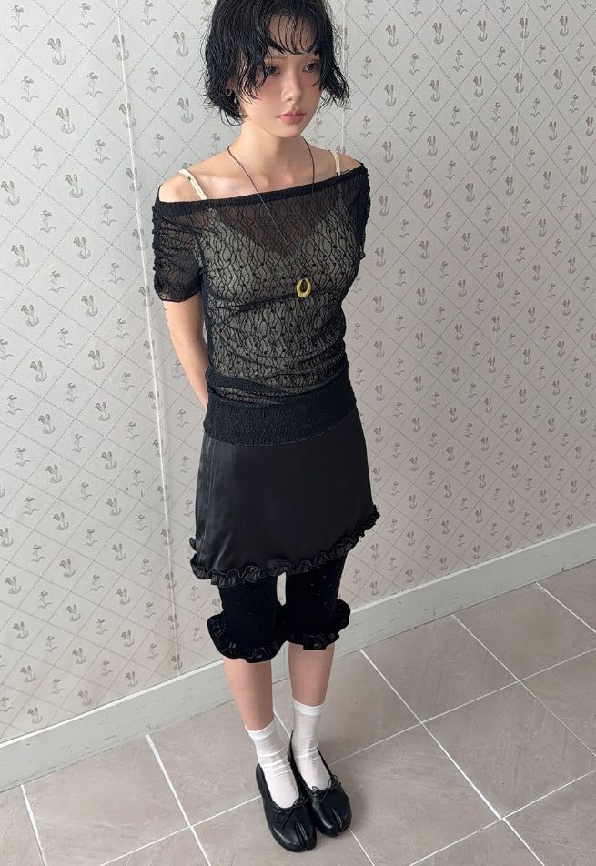 HEART VELVET CAPRI LEGGINGS