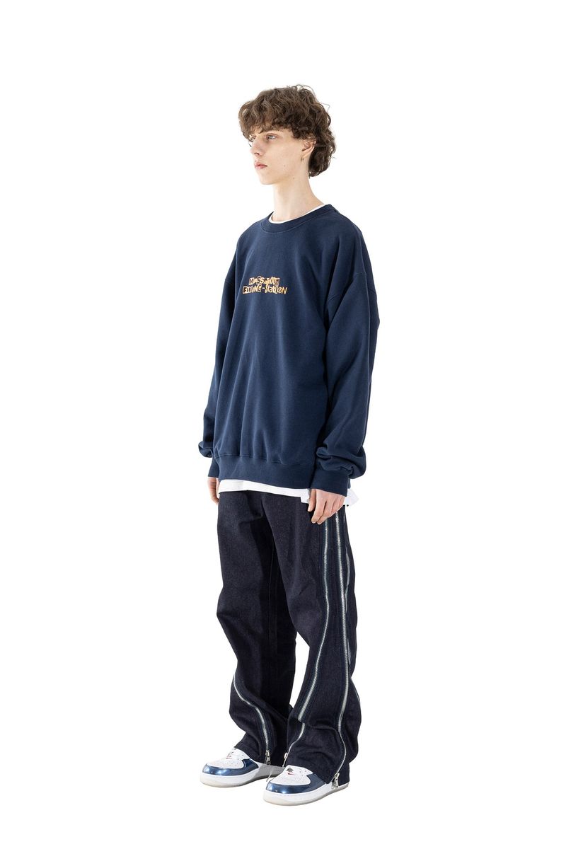 OBLIQUE MS ZIPPER DENIM