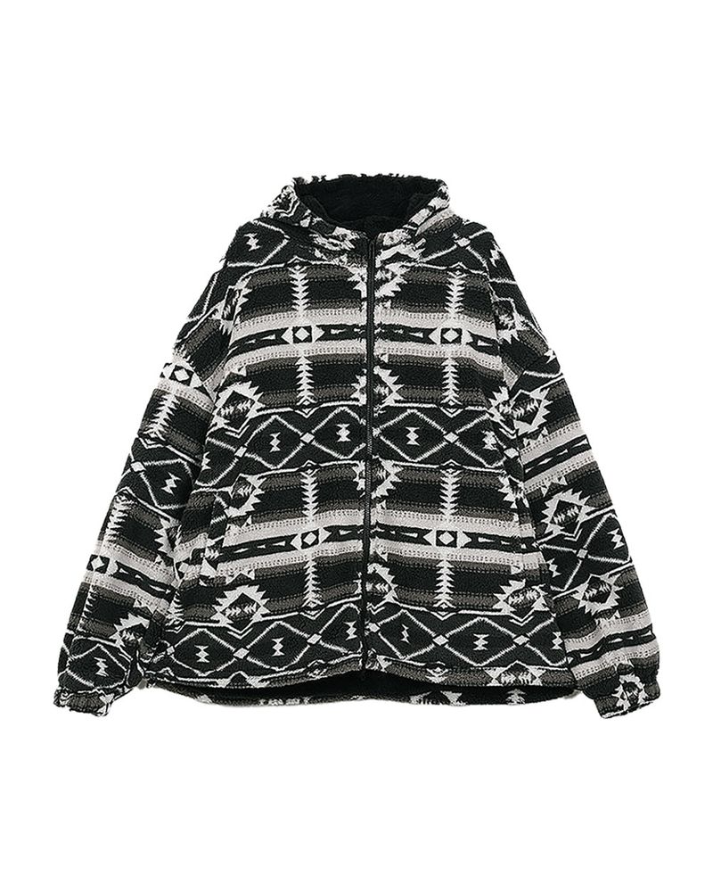 Elk Nordic Shearling Hood Jumper