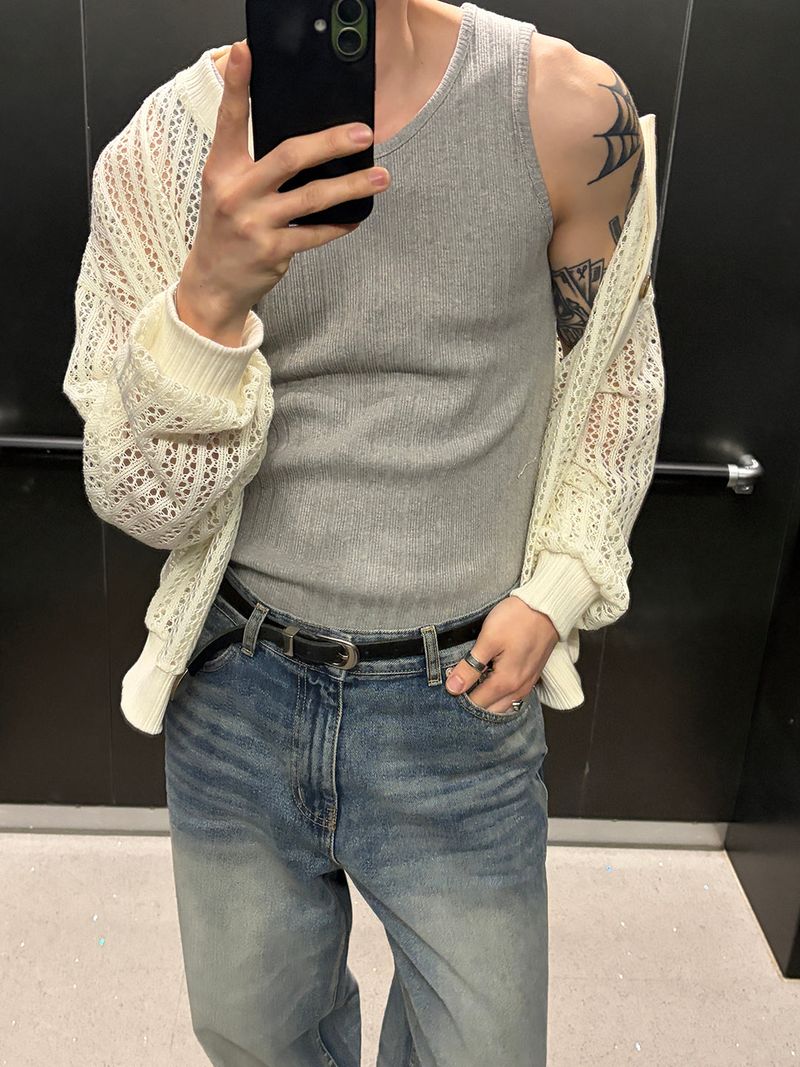 Crochet crop cardigan(2color)