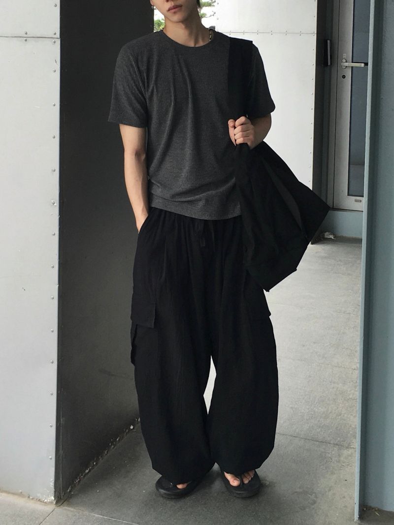 Tobe Linen Cargo Wide Pants 3C