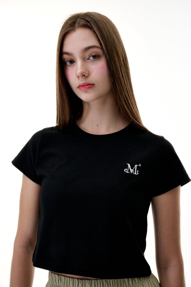 MUCENT(ムセント)の「MUCENT SMALL LOGO T (Black)(Tops)」