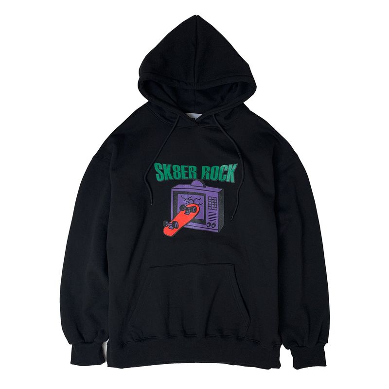 SK8ER ROCK(スケーターロック)の「TV ROCK HOODIE BLACK(Tops)」