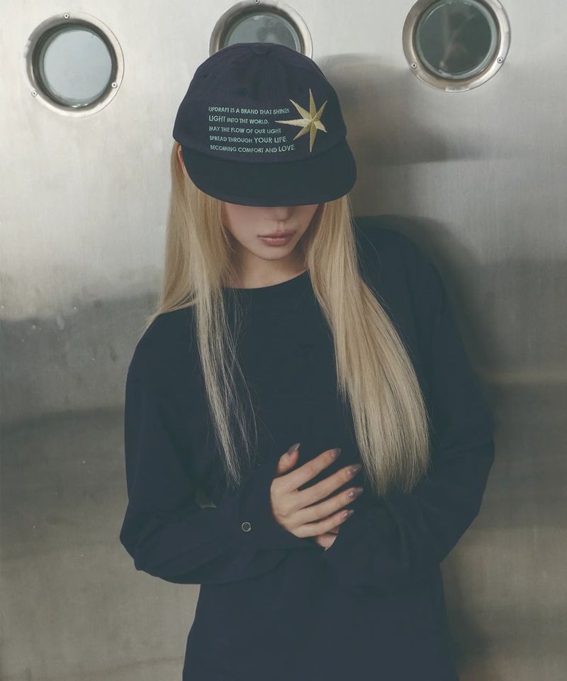 Button Roll-Up Loose-Fit Long Sleeve [Navy]