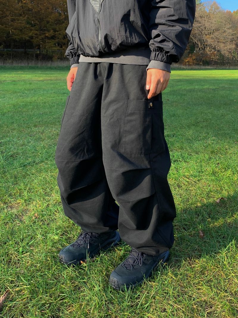 Patched Cotton American Carge Pants 2C