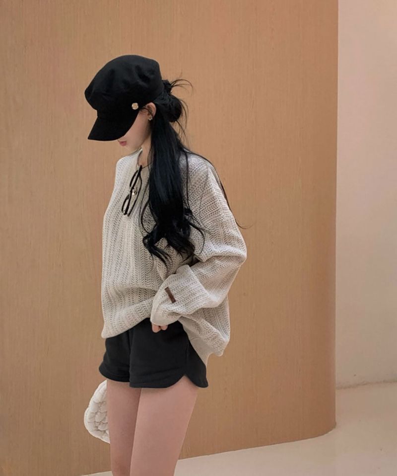[Bellide made] Caramel Loose Fit Long Round Knitwear