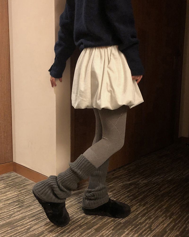 Rian Pumpkin Balloon Short Skirt