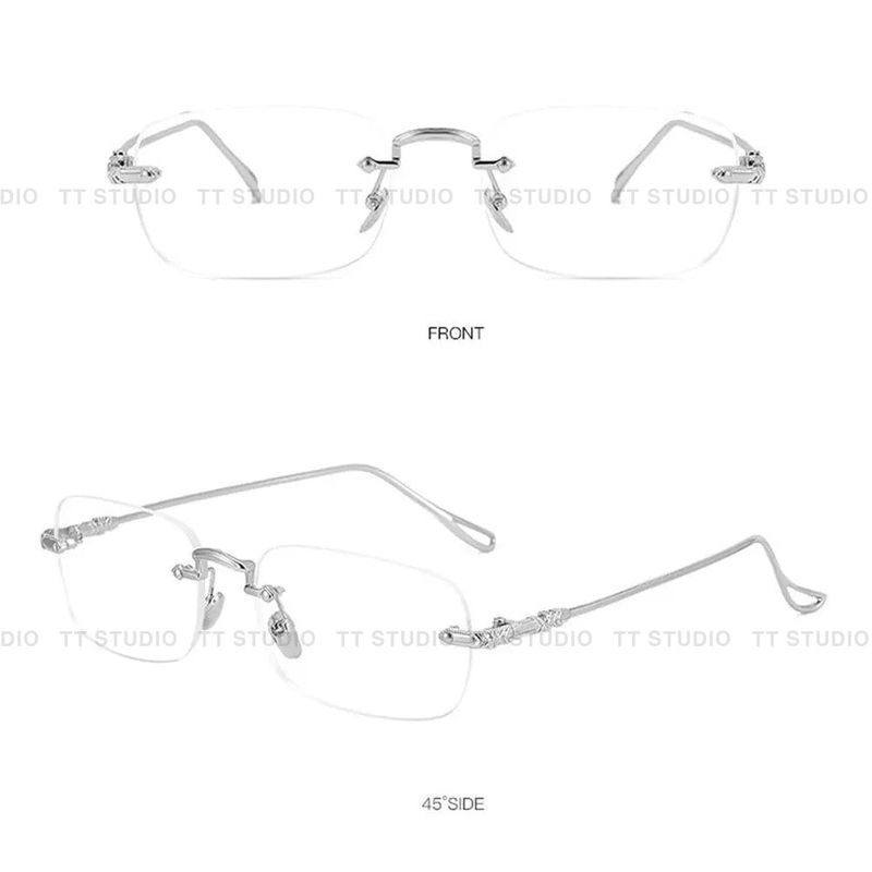 Silver square glasses