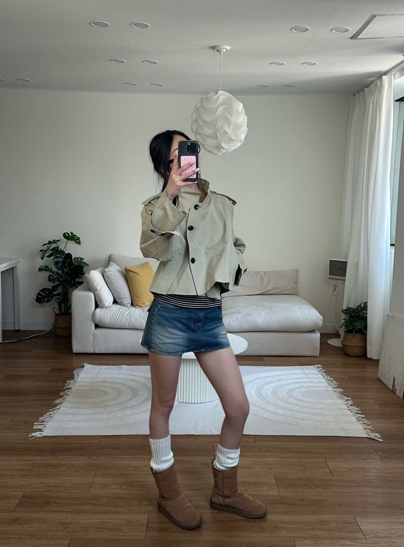 vintage denim skirt