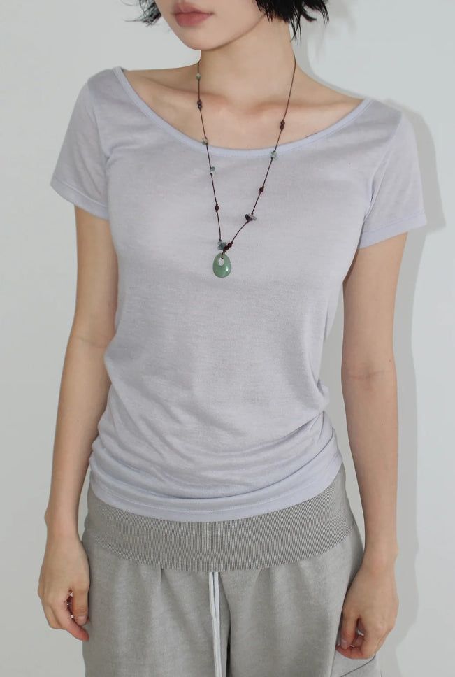 LUCA BOAT-NECK TEE