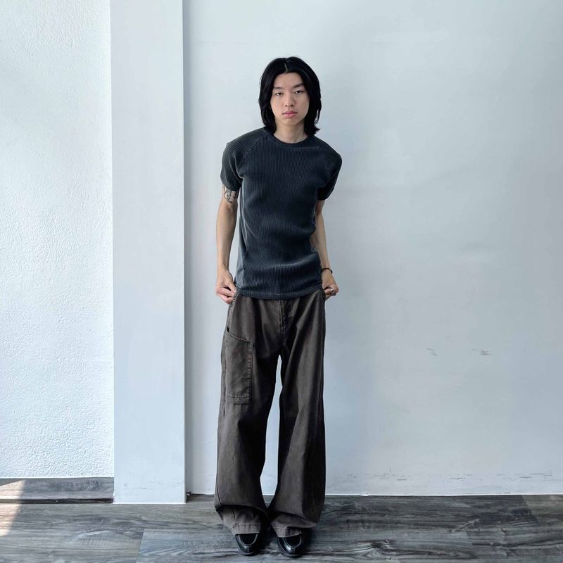 Sharp Silhouette Slim-Fit Ribbed Tee