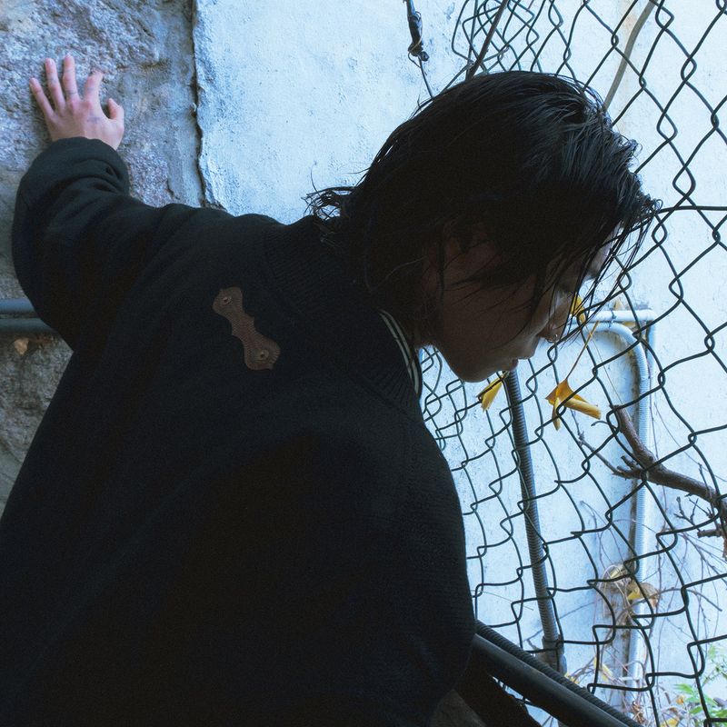 Wool blouson jacket / Black