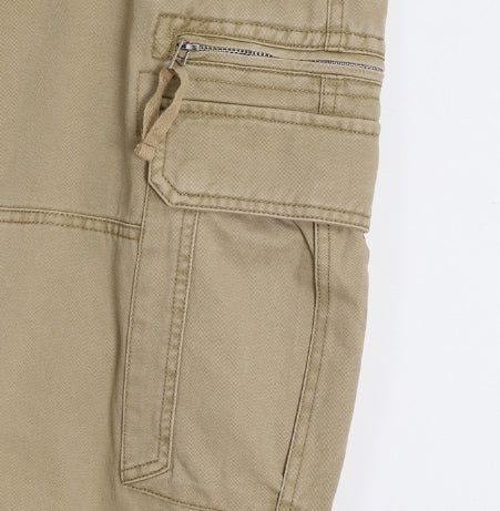 Radic Washed Zipper Cargo Wide Pants