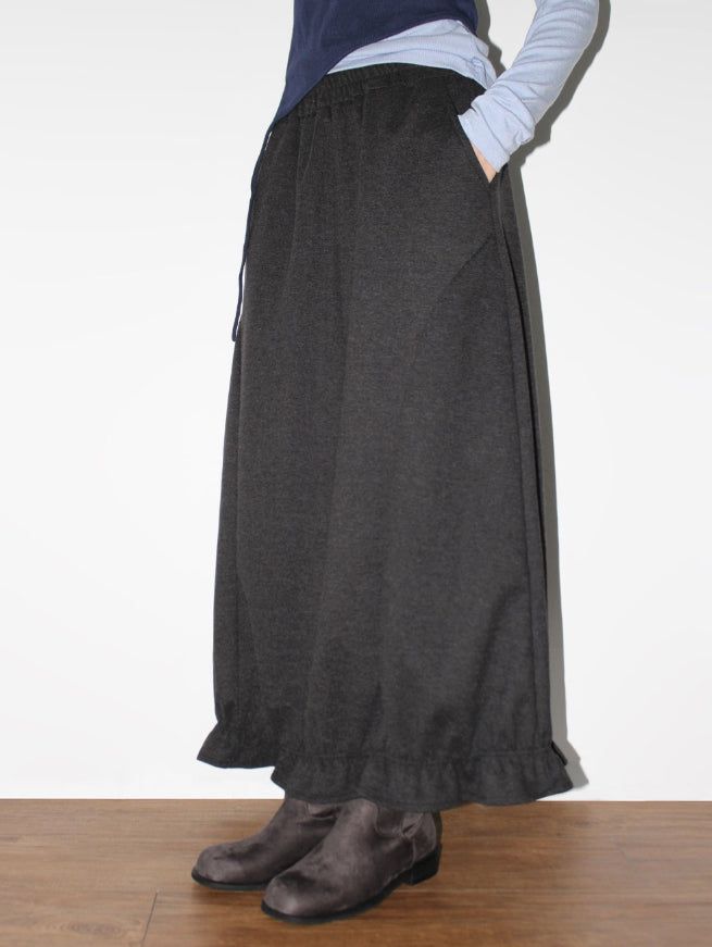 BLOOM CURVE FRILL SKIRT