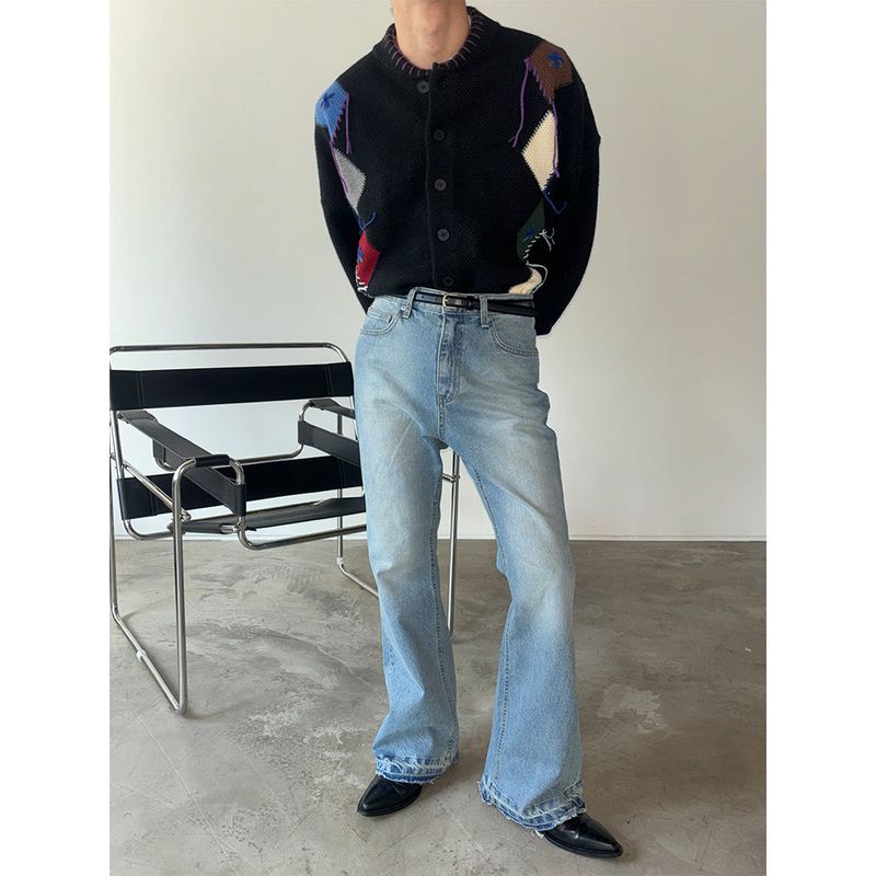 [S/S] Argyle stitch knit cardigan