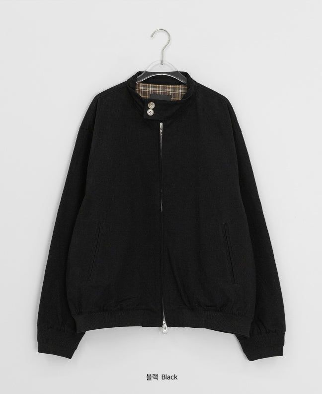 Yusaki Harringtton Button Blouson Jacket