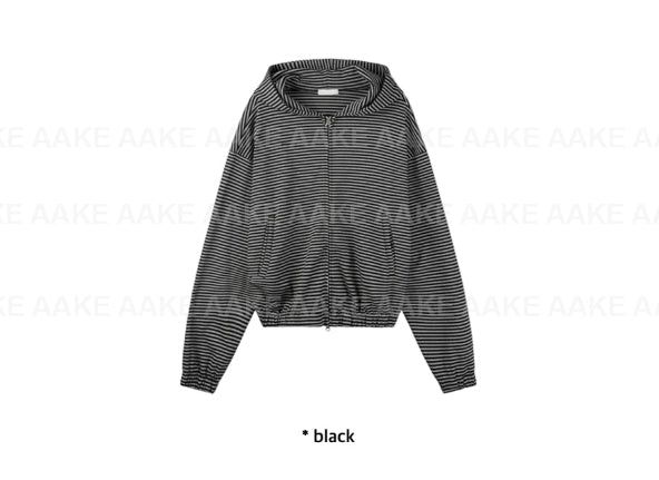 NERD STRIPE HOOD ZIP-UP