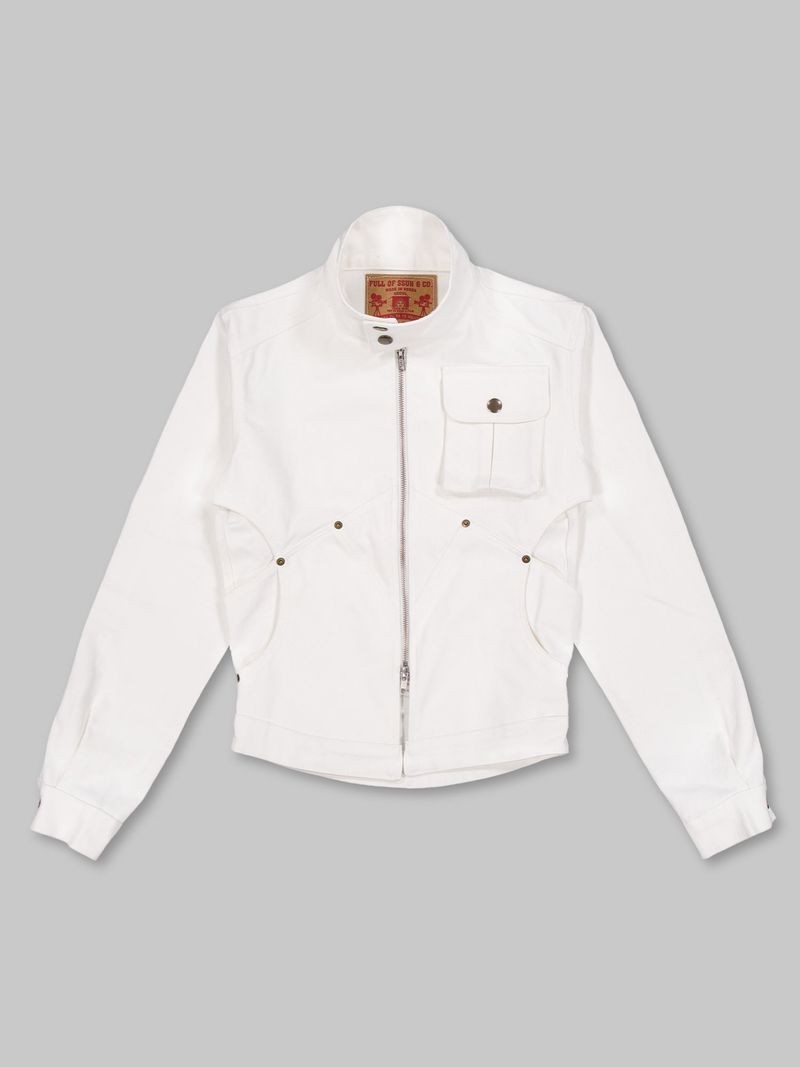 Circle Denim Jacket (White)